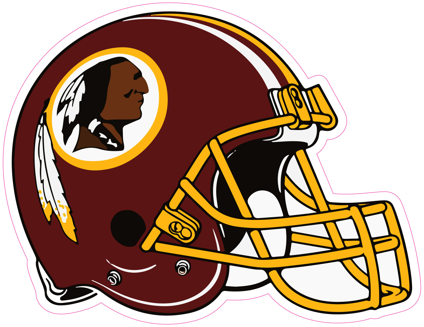 Washington Commanders Football Vinyl Decal Sticker Car Truck Bumper Tumbler Mug