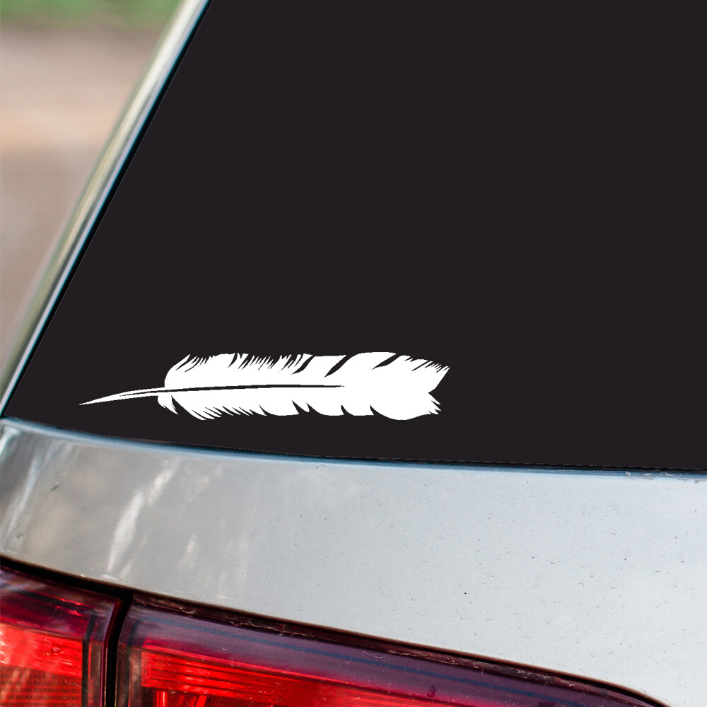 Feather Sticker Feather Graphic all chrome and regular vinyl colors