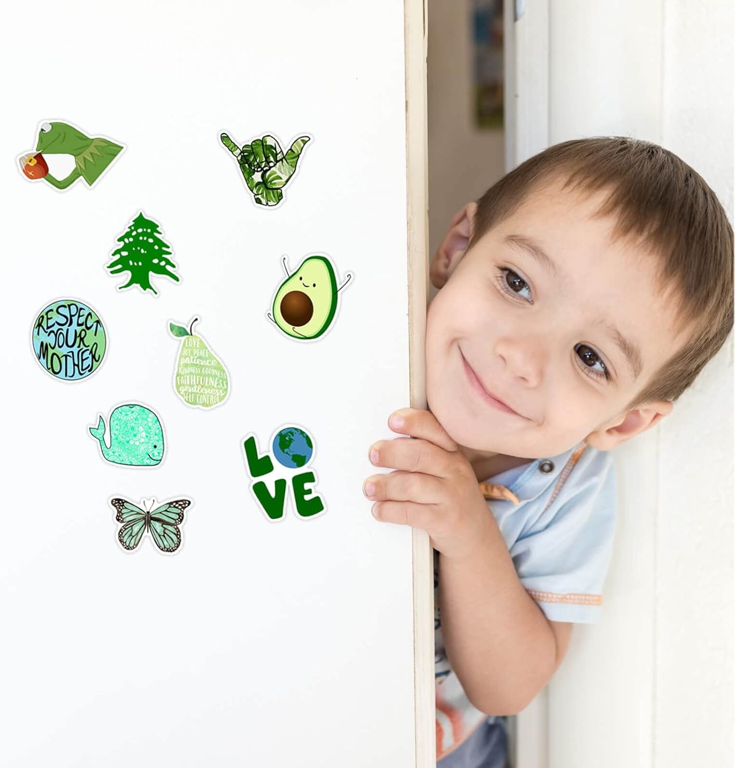 100PCS Earth Day Stickers, Environmental Protection Vinyl Waterproof Stickers fo