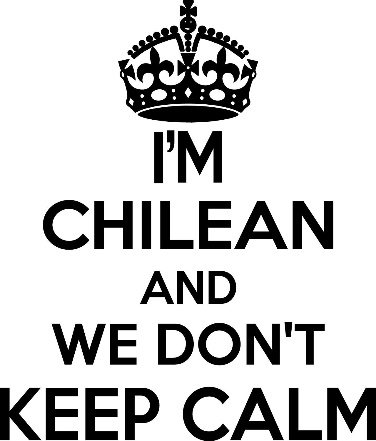Chilean Wall Sticker… 20 inches Tall We Don’t Keep Calm Vinyl Wall Art Decor