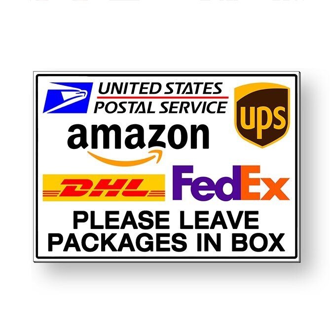 Deliveries Ring Bell If Signature Required Sign / Decal / Usps Ups Ms061 /