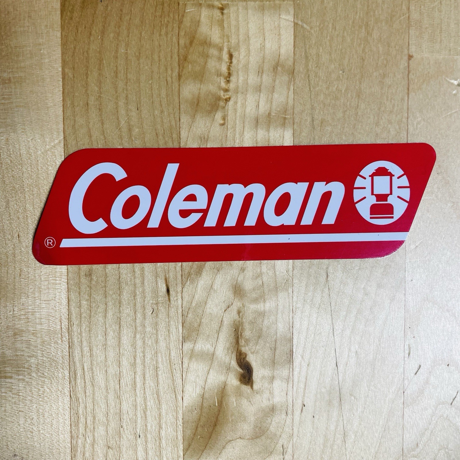 Coleman 4.75″ Glossy Vinyl Outdoor Sticker Chicago USA Camping Hiking Red Decal