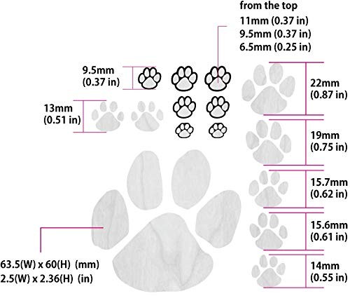 Jacamou Animal Footprint Paw (Wood Grain) Inlay Sticker for Guitar F-306AP-WD