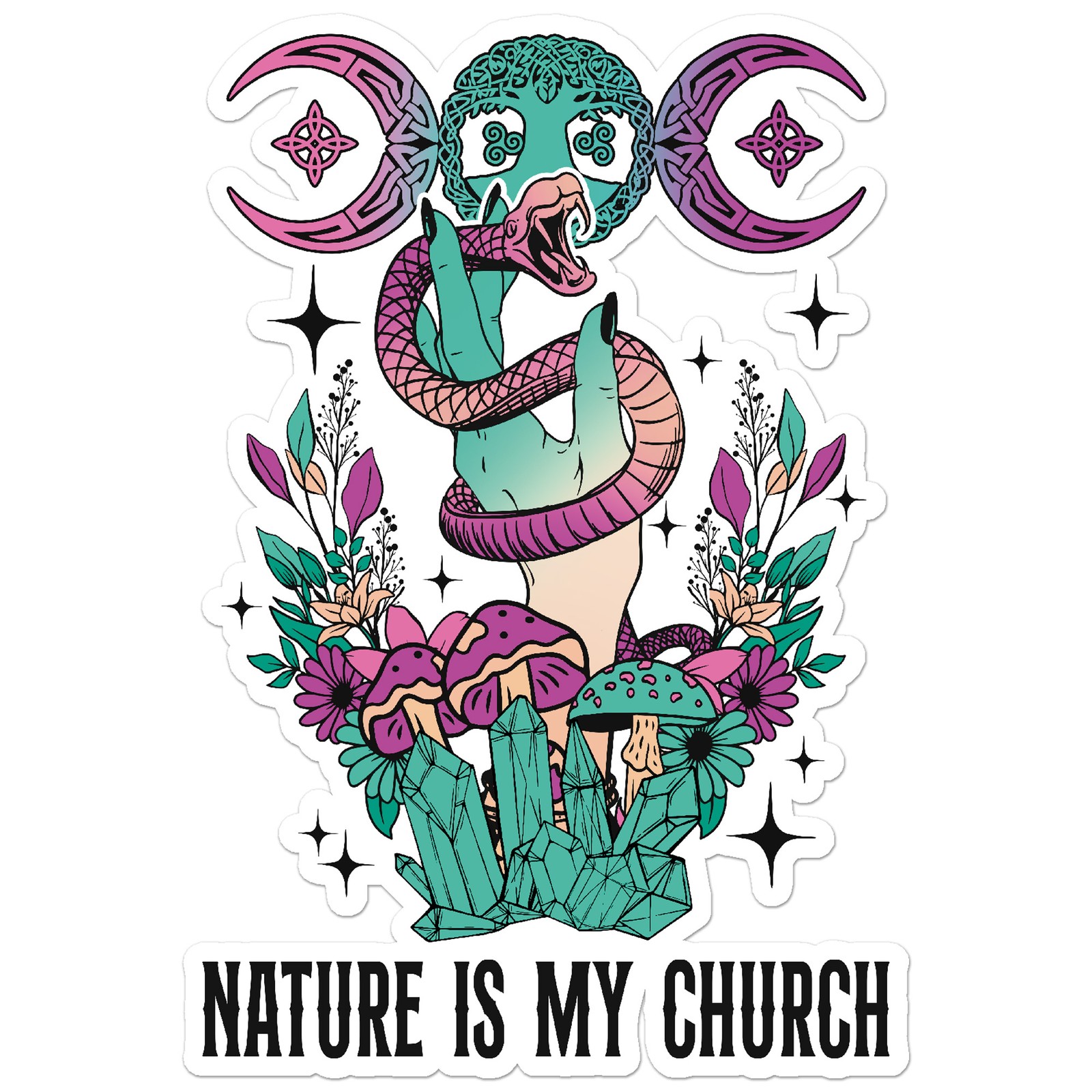 Nature Is My Church Wiccan – Vinyl Decal Sticker – Car Window Laptop – ebn8814
