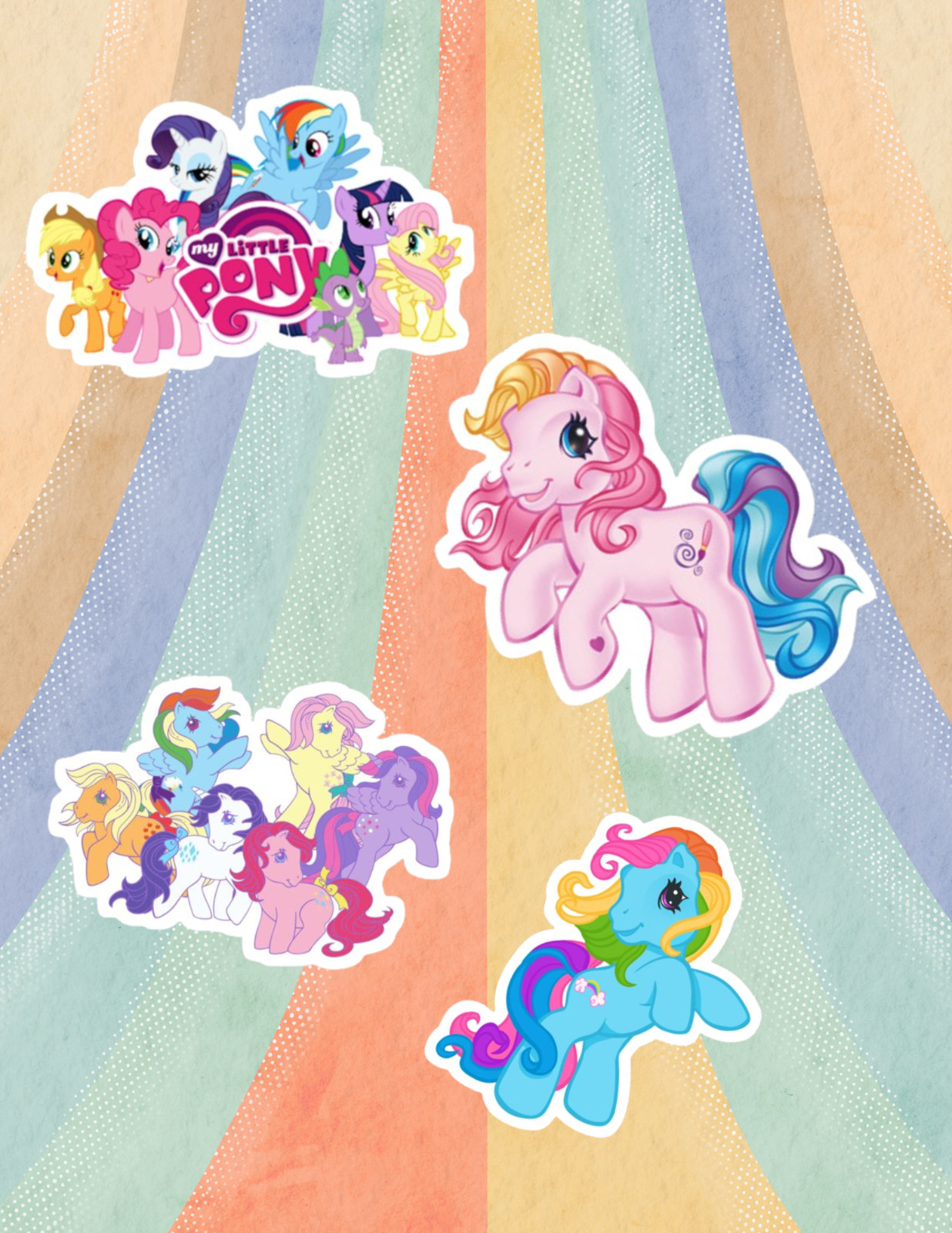 My Little Pony 80’s toy 4pc Sticker Pack