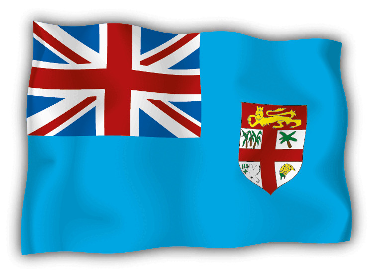 Fiji Wave Flag Car Bumper Sticker Decal