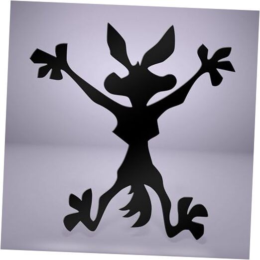 Wile E Coyote Crash Decal Sticker – Funny Vinyl Dent Cover for Cars 9-Inch