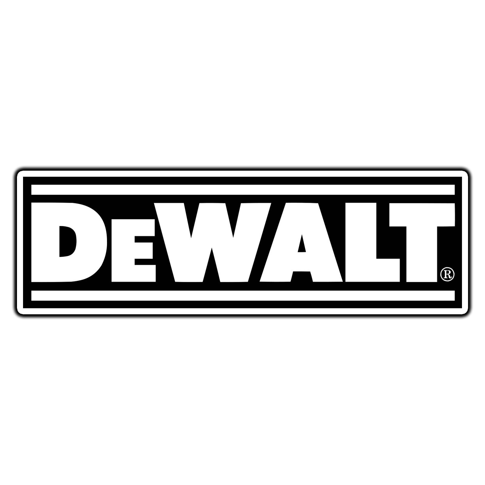DeWalt Logo B&W #2 Sticker Waterproof Vinyl Decal Die-Cut Car Garage