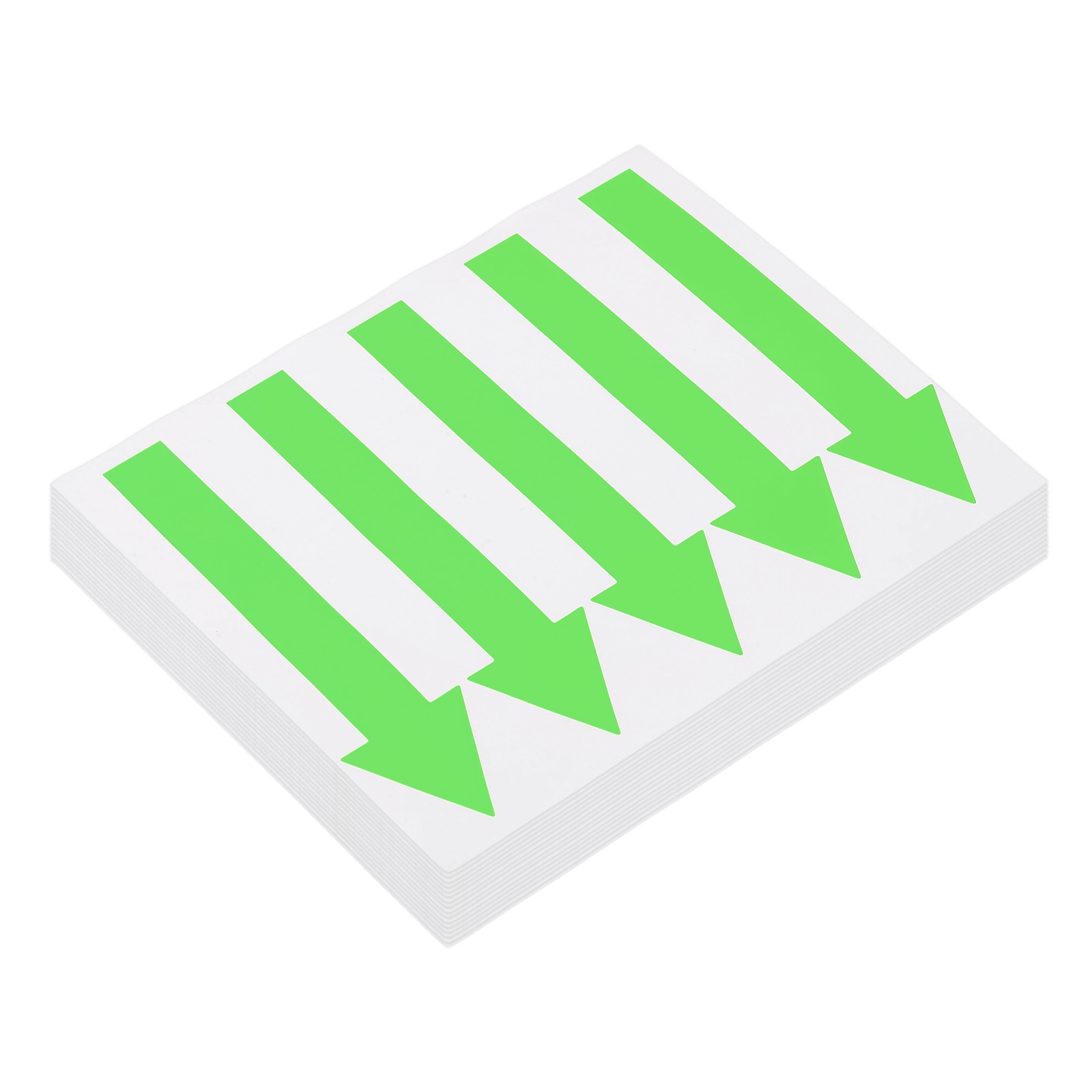 Arrow Sticker, (5×1.2 Inch, Emerald Green) (80 Pcs), Waterproof Sign Sticker