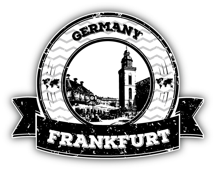 Ethiopia Germany Grunge Rubber Stamp Travel Car Bumper Sticker Decal