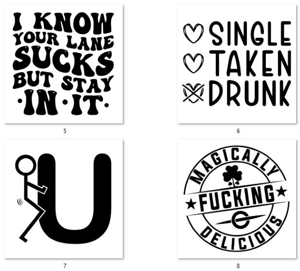 Adult Theme Decals 5″