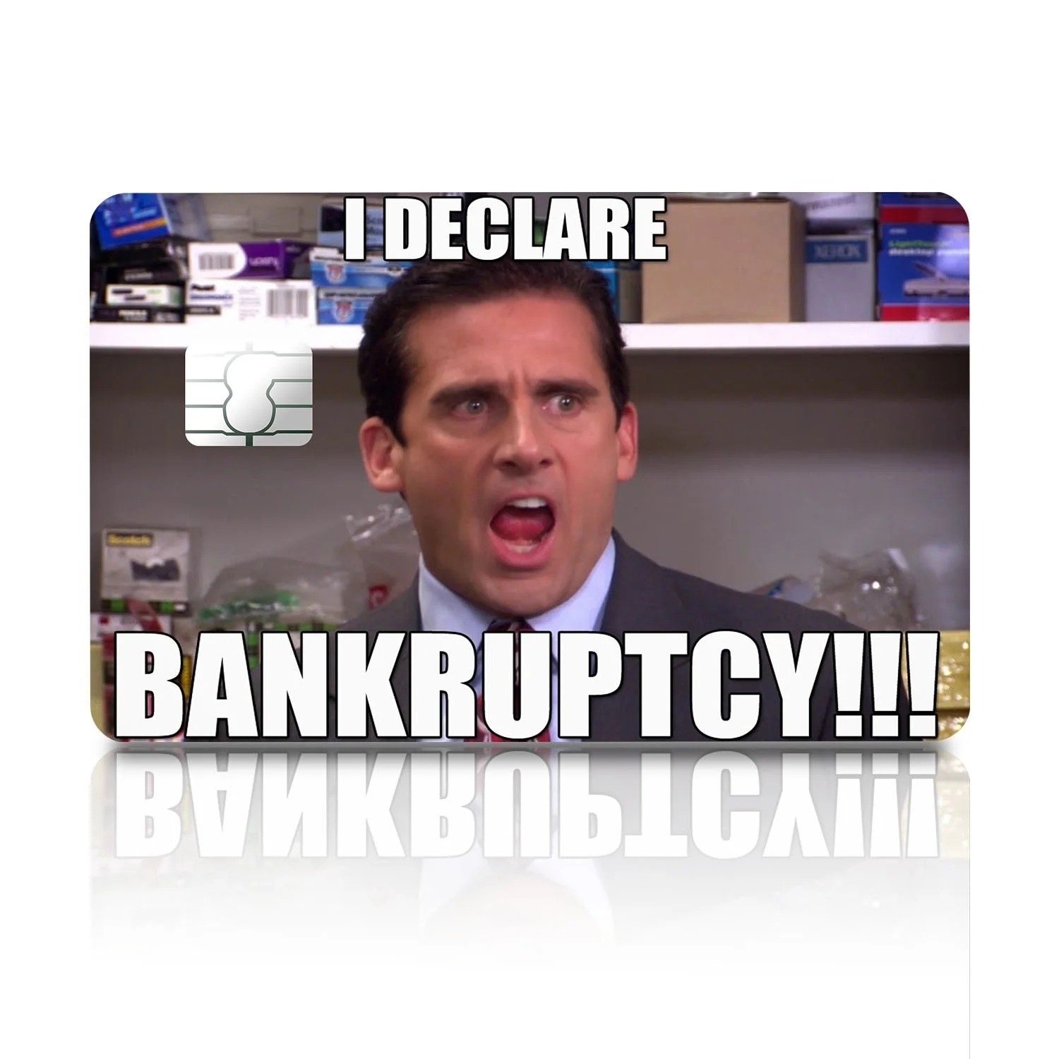 4-Pack I Declare Bankruptcy Credit Card Skin Meme Vinyl Decal Sticker Cover