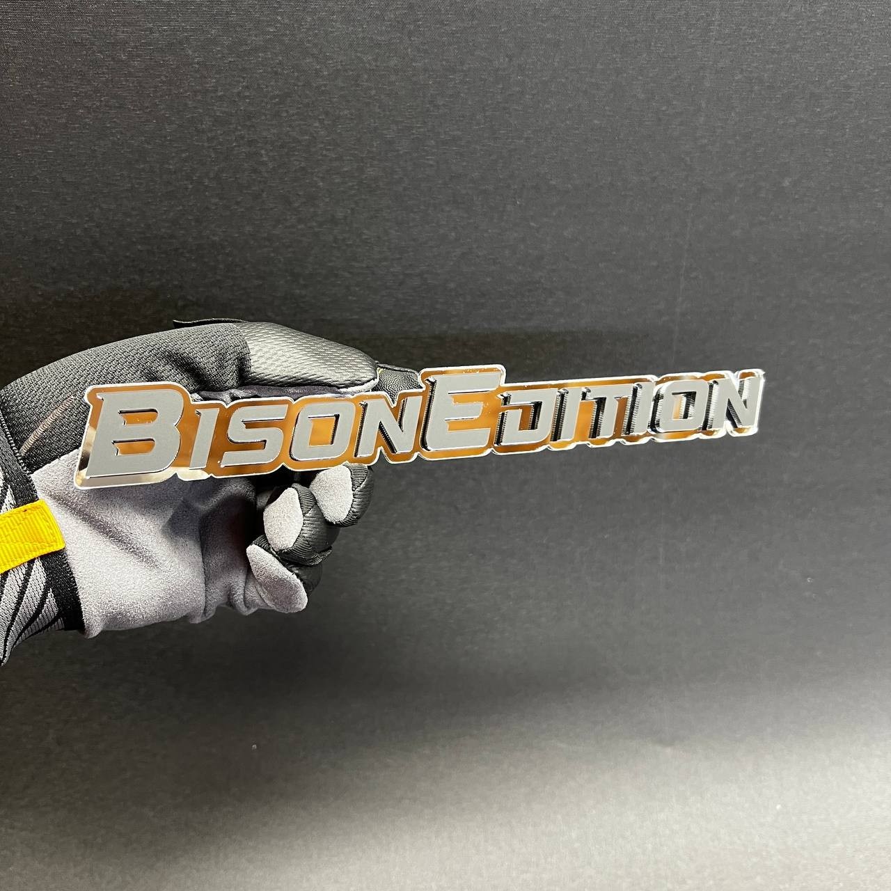 1PC BISON EDITION Custom 3D Text Car Badge Fender Emblem Tailgate Toolbox Decal
