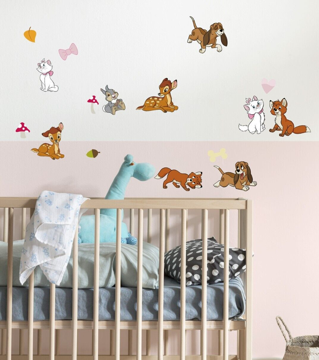 Disney Bambi Wall Stickers Decals Set Cats Dogs Girl Bedroom 2 Sheets 30x30cm