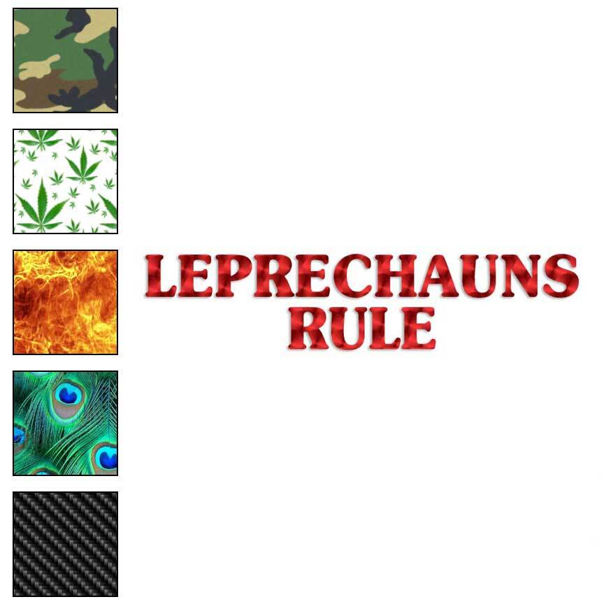Leprechauns Rule, Vinyl Decal Sticker, 40 Patterns & 3 Sizes, #2518