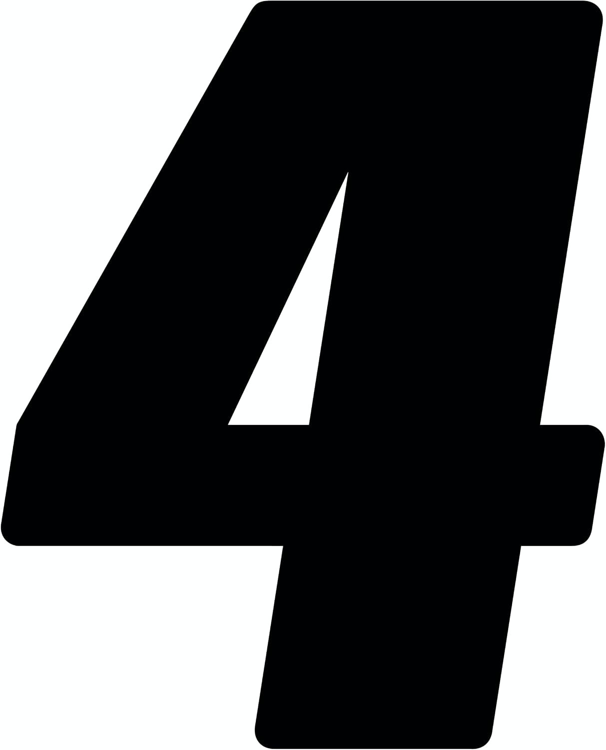 Durable 3 Pack of High-Gloss 5.5″ Vinyl Number 4 – Perfect for Racing Events