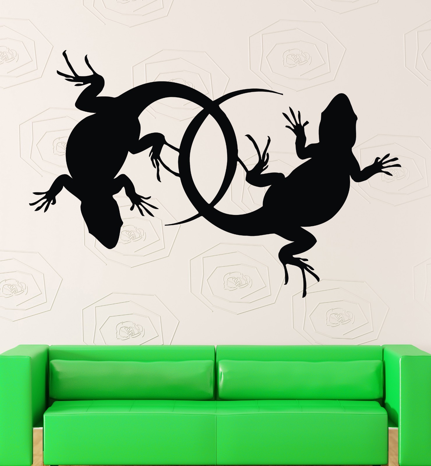 Animal Lizard Wall Stickers Salamander Reptiles Vinyl Decal Tribal Decor (ig135)