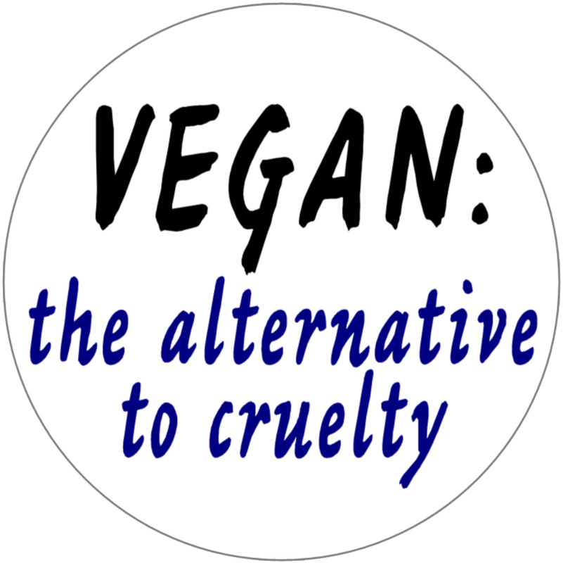 Vegan the Alternative to Cruelty – 3 Pack Circle Stickers 3″ x 3″