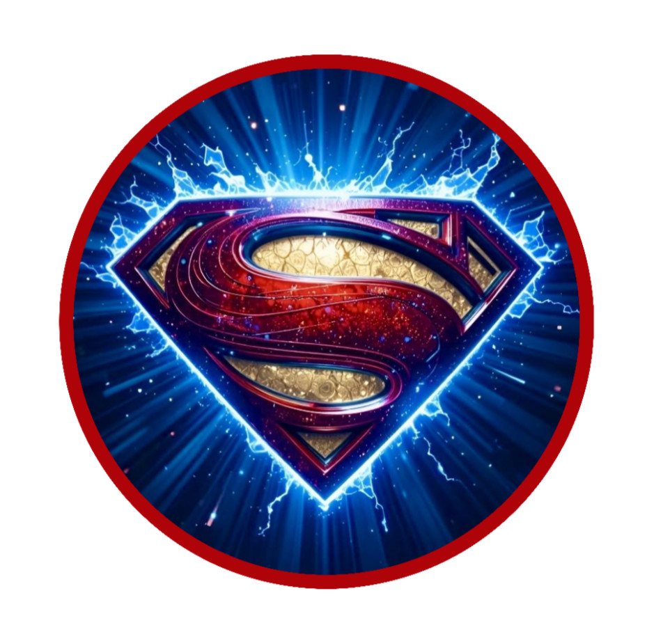 Superman (Lightning Logo) 4″ Vinyl Decal Handmade Vehicle Cooler Laptop Decor 26