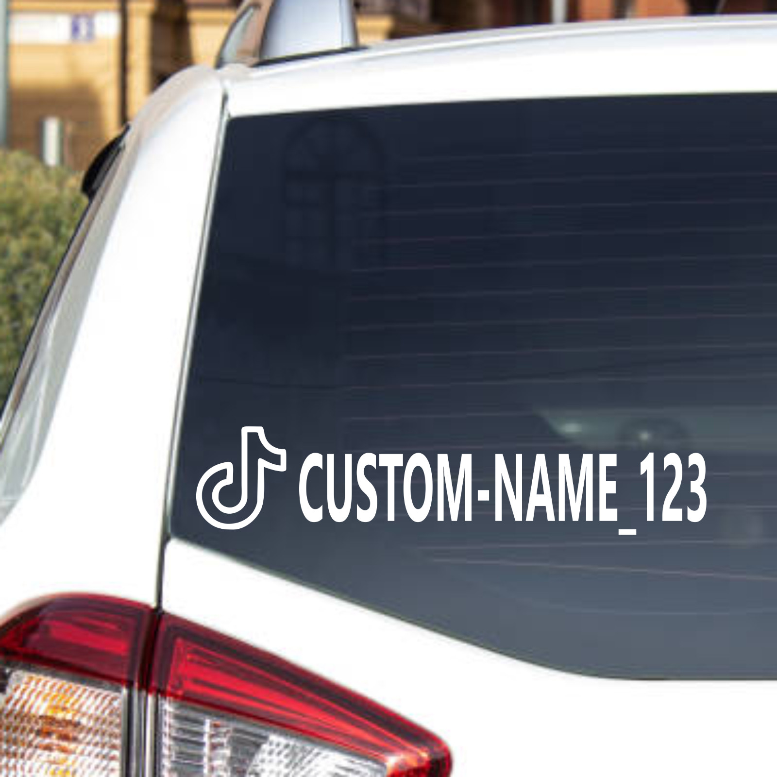 Custom TikTok Username Sticker Vinyl Decal (x2) Car Window Name Tag Handle JDM
