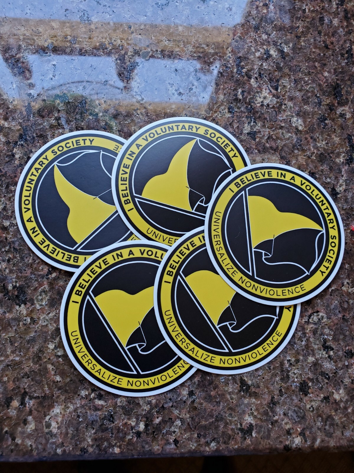 Anarcho-Capitalism Flag 3″ sticker Pro Liberty 🗽 Voluntary Society Sovereign