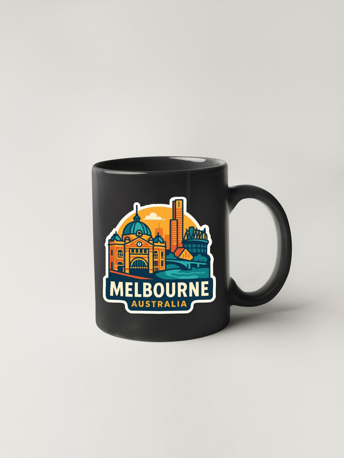 Melbourne Australia Sticker Decal Vinyl Die-Cut City Skyline Landmark Design