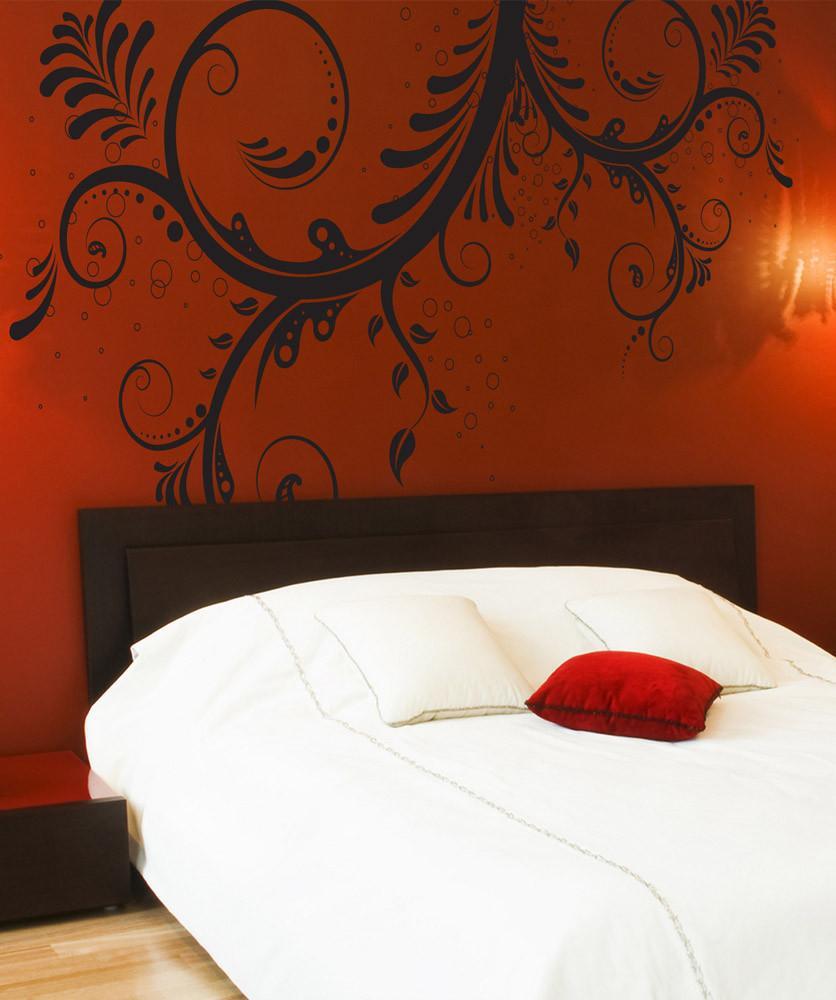 Stickerbrand Flower Floral Swirl Wall Decal Sticker. Multiple Colors / Size #310
