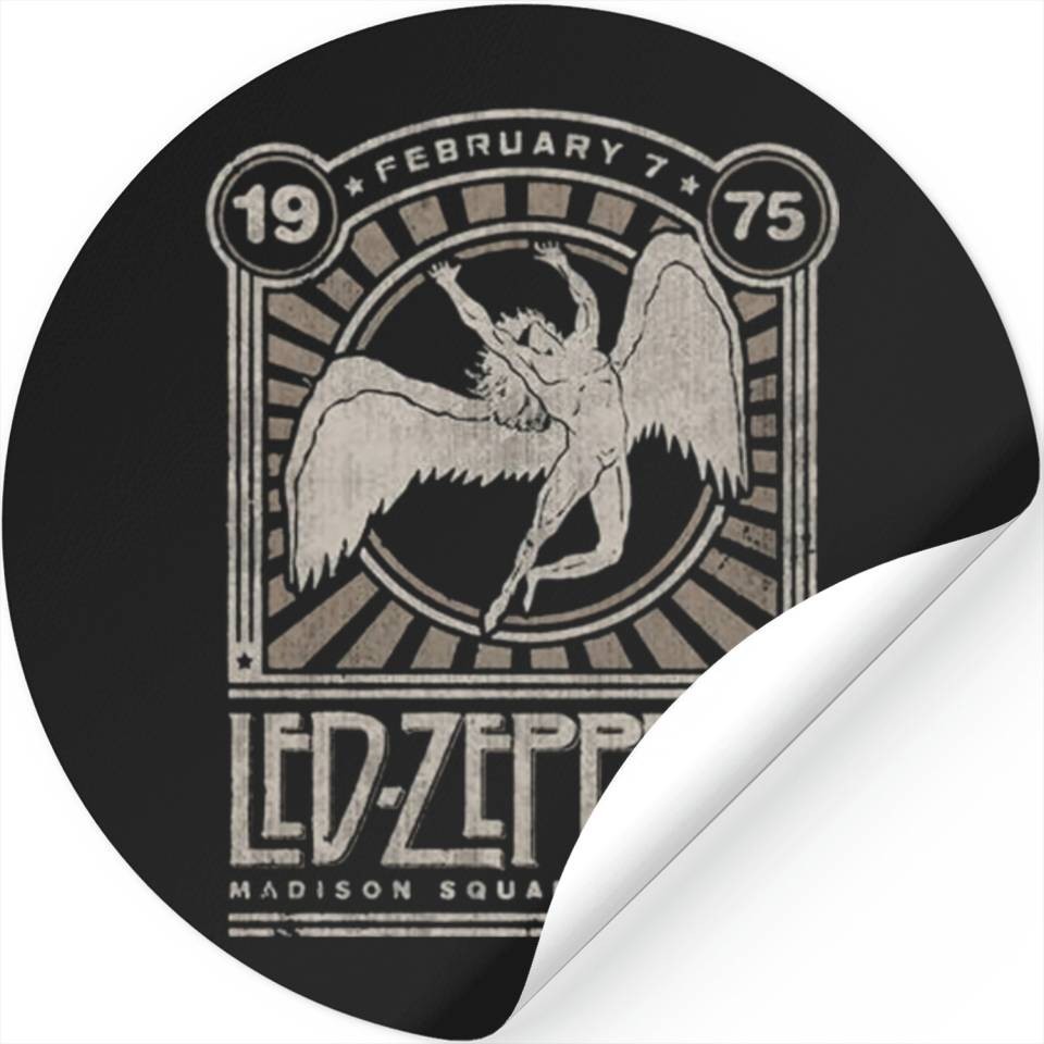 LED ZEPPELIN Madison Square Garden 2-7-75 Sticker Measures 3″ Round