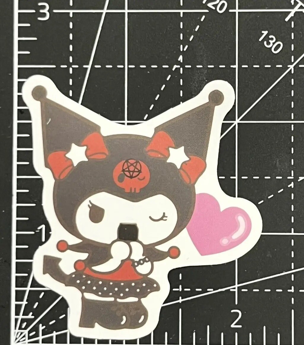 Kuromi Hugs and Kisses – Vinyl Decal Sticker Bomb Hearts For My Valentine Kawaii