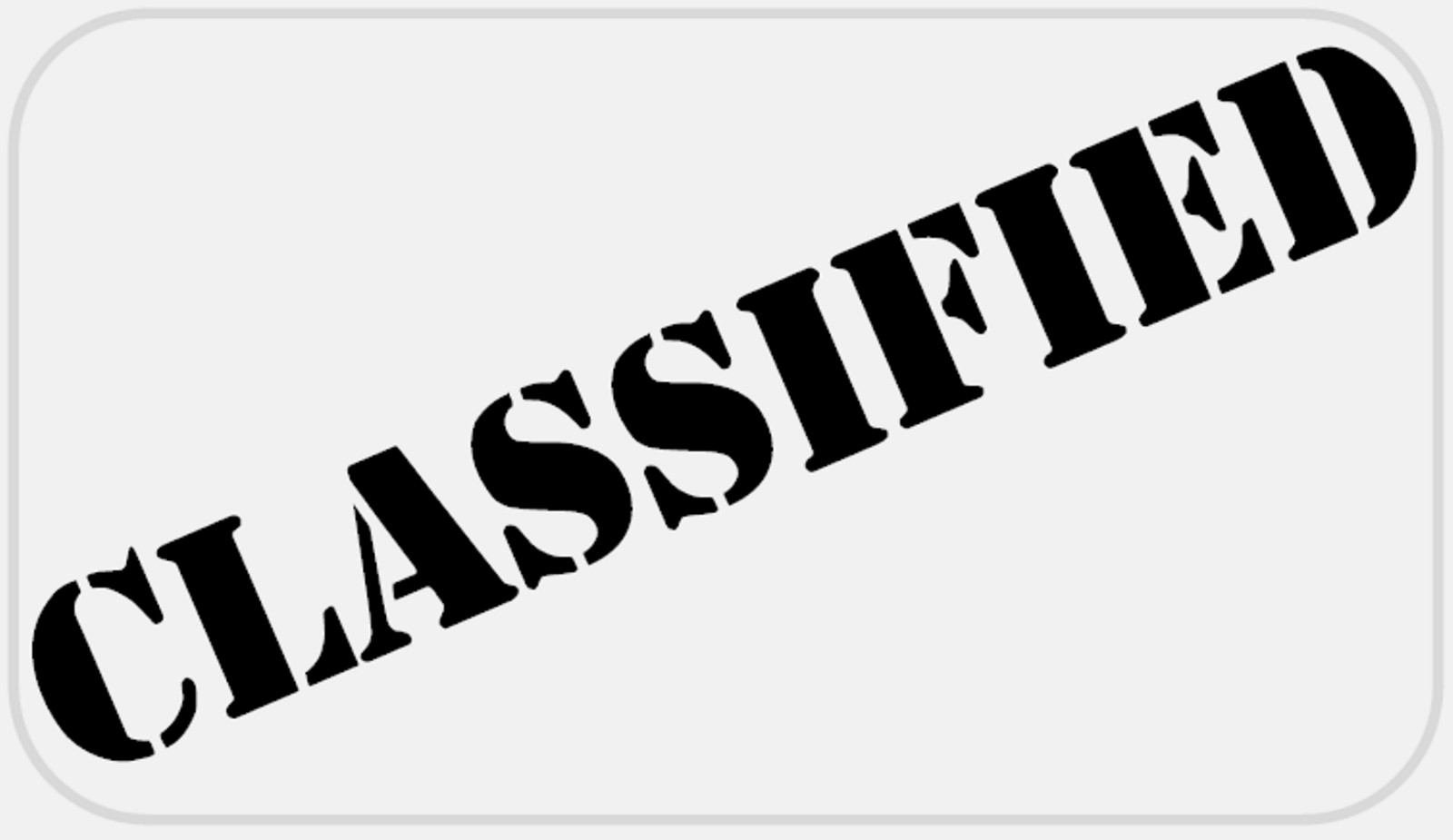 Classified – 50 Stickers Pack 2.25 x 1.25 inches – Stamp Stencil Official