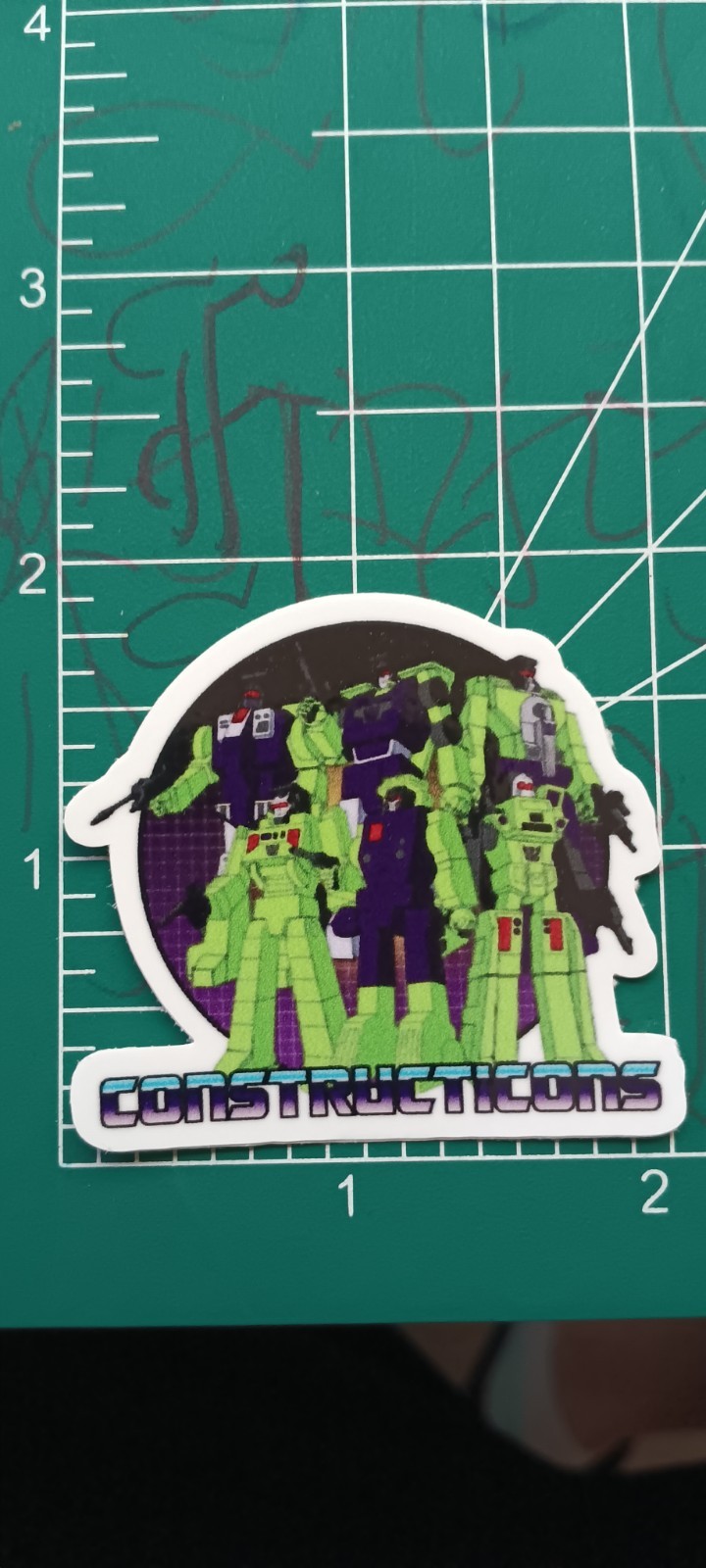 TRANSFORMERS X CONSTRUCTICONS DIE-CUT VYNIL STICKER 2X2