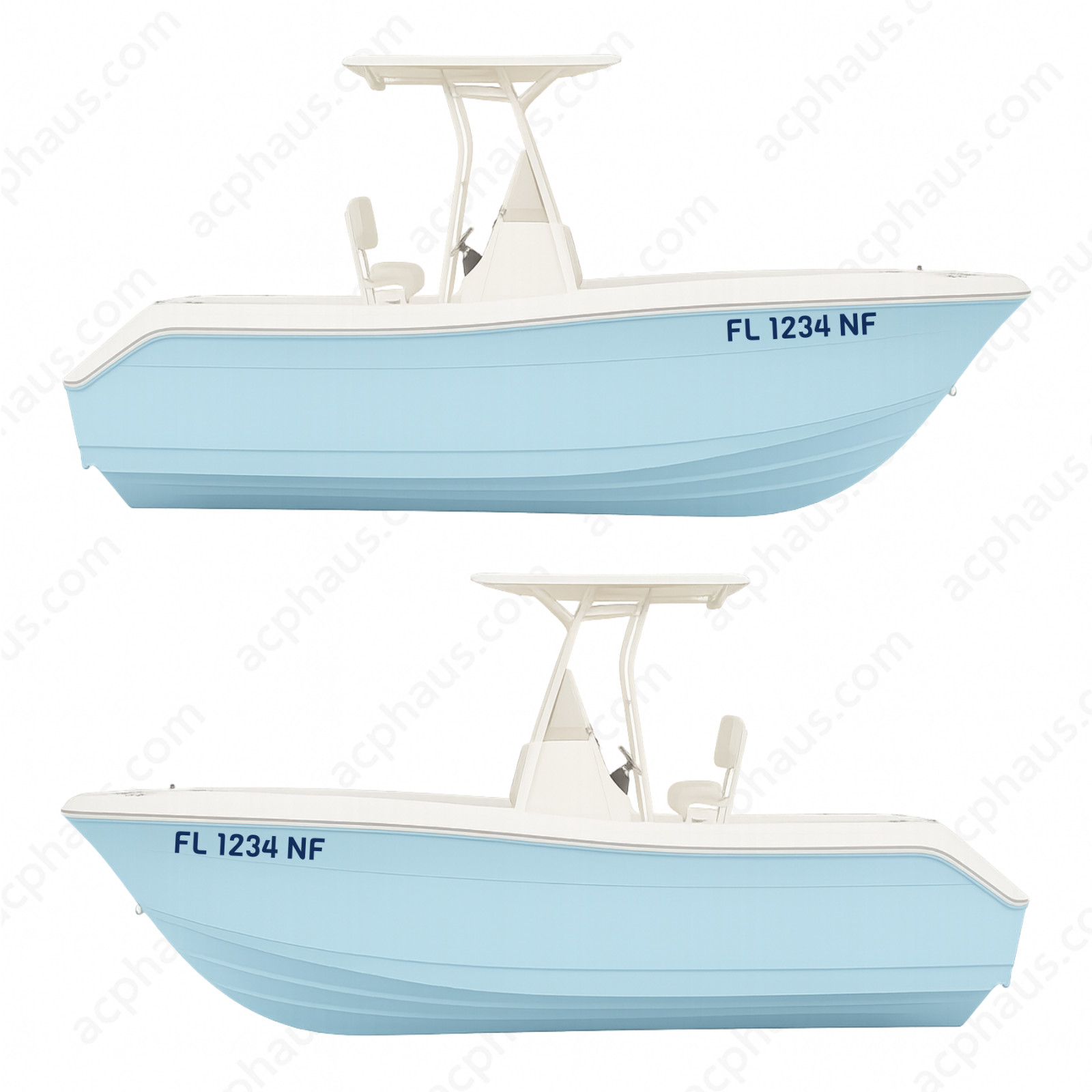 Boat Registration Numbers Decals – Custom ORACAL 751C Vinyl – Right & Left Set
