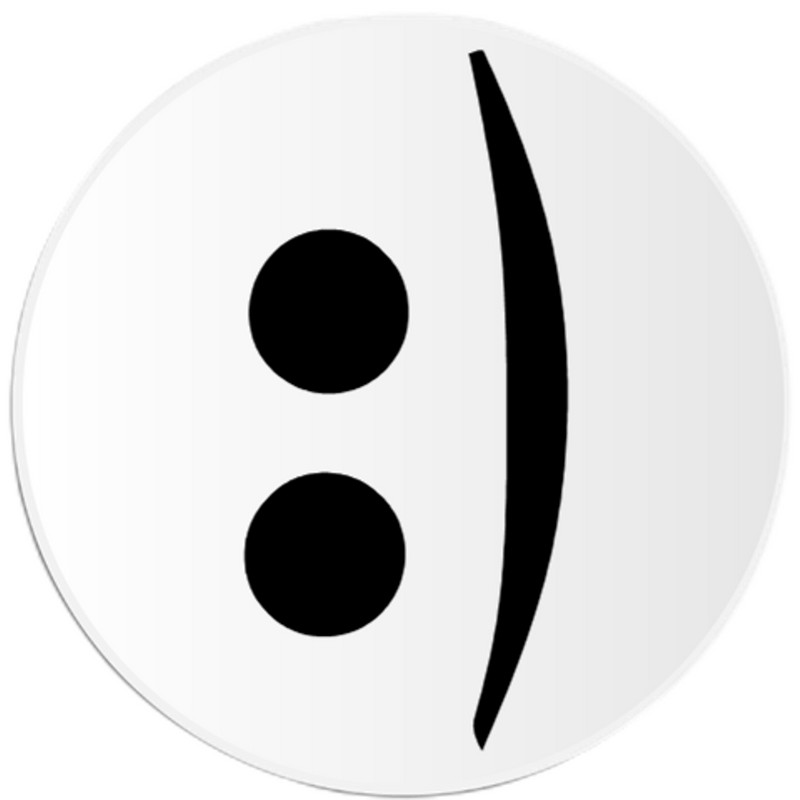 Smiley Face Emoticon – 3 Pack Circle Stickers 3″ x 3″ – Emoji