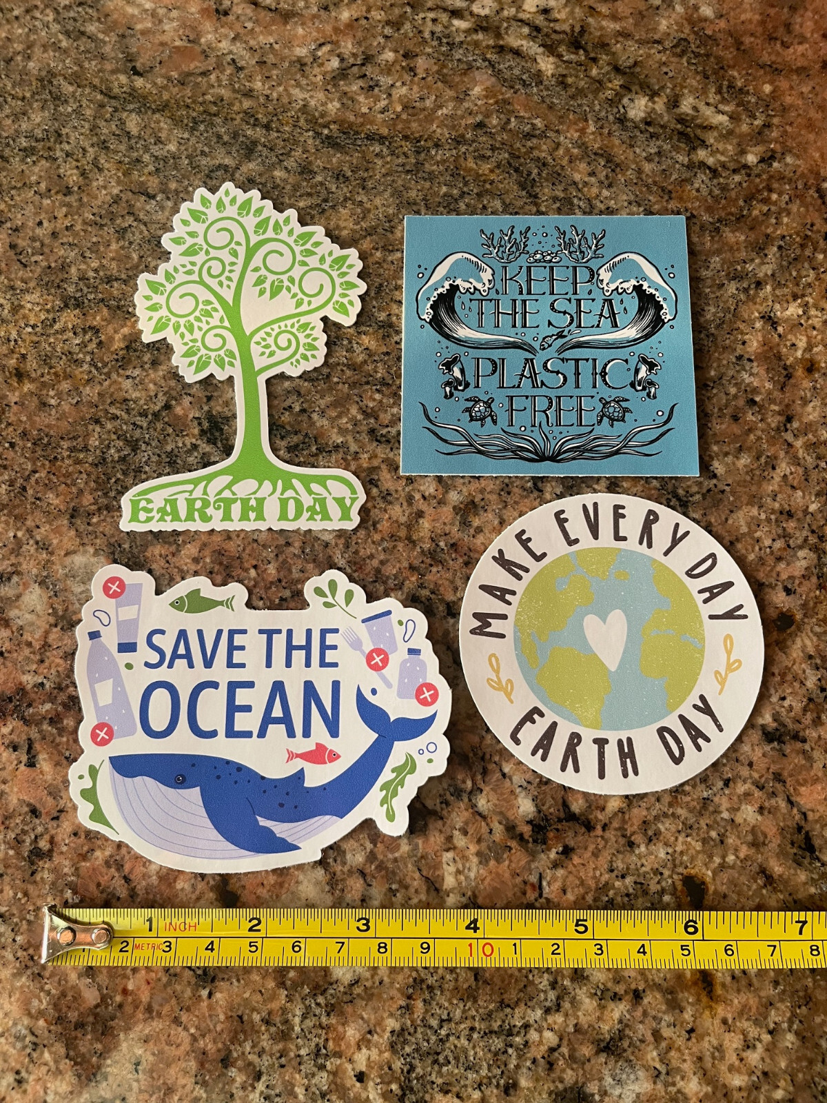 Earth and Ocean Minded Pack / Lot – Save the Ocean, Earth Day, 12 vinyl decals