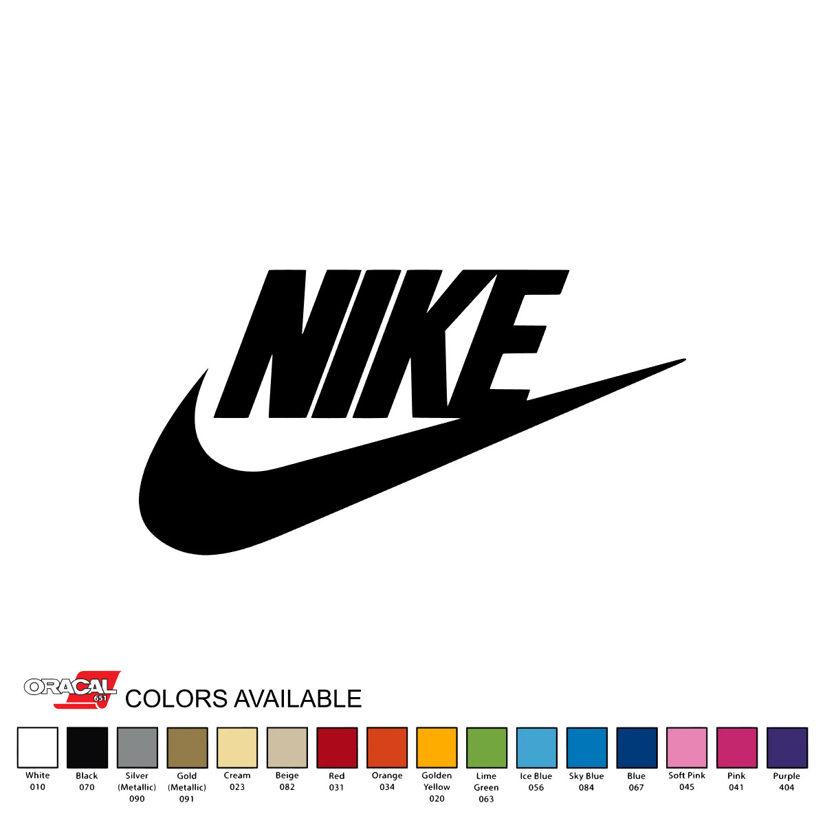 Nike Swoosh Logo Die Cut Vinyl Decal Permanent Sticker 2″ CHOOSE COLOR