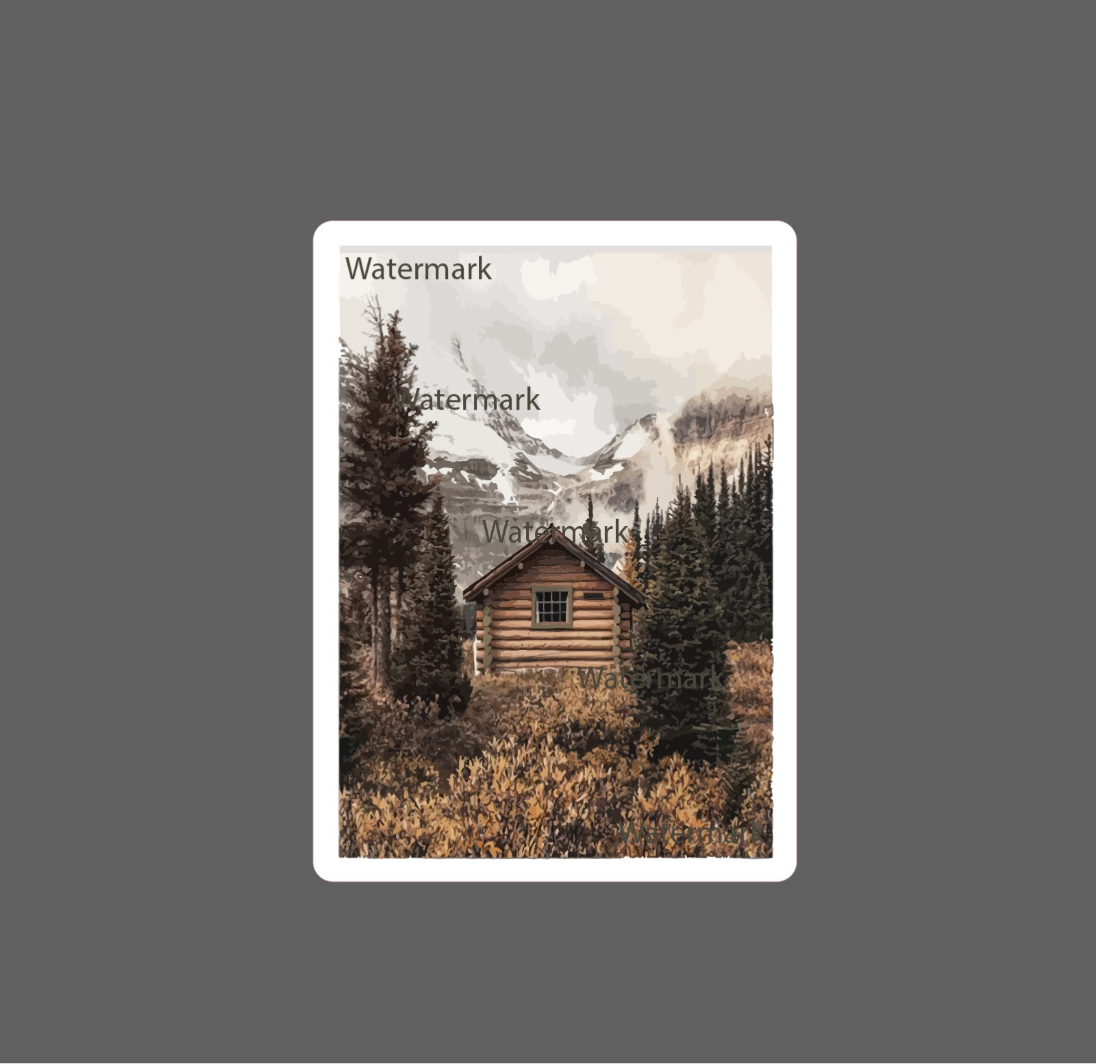 Cabin Sticker Woods Secluded Waterproof – Buy Any 4 For $1.75 EACH Storewide!