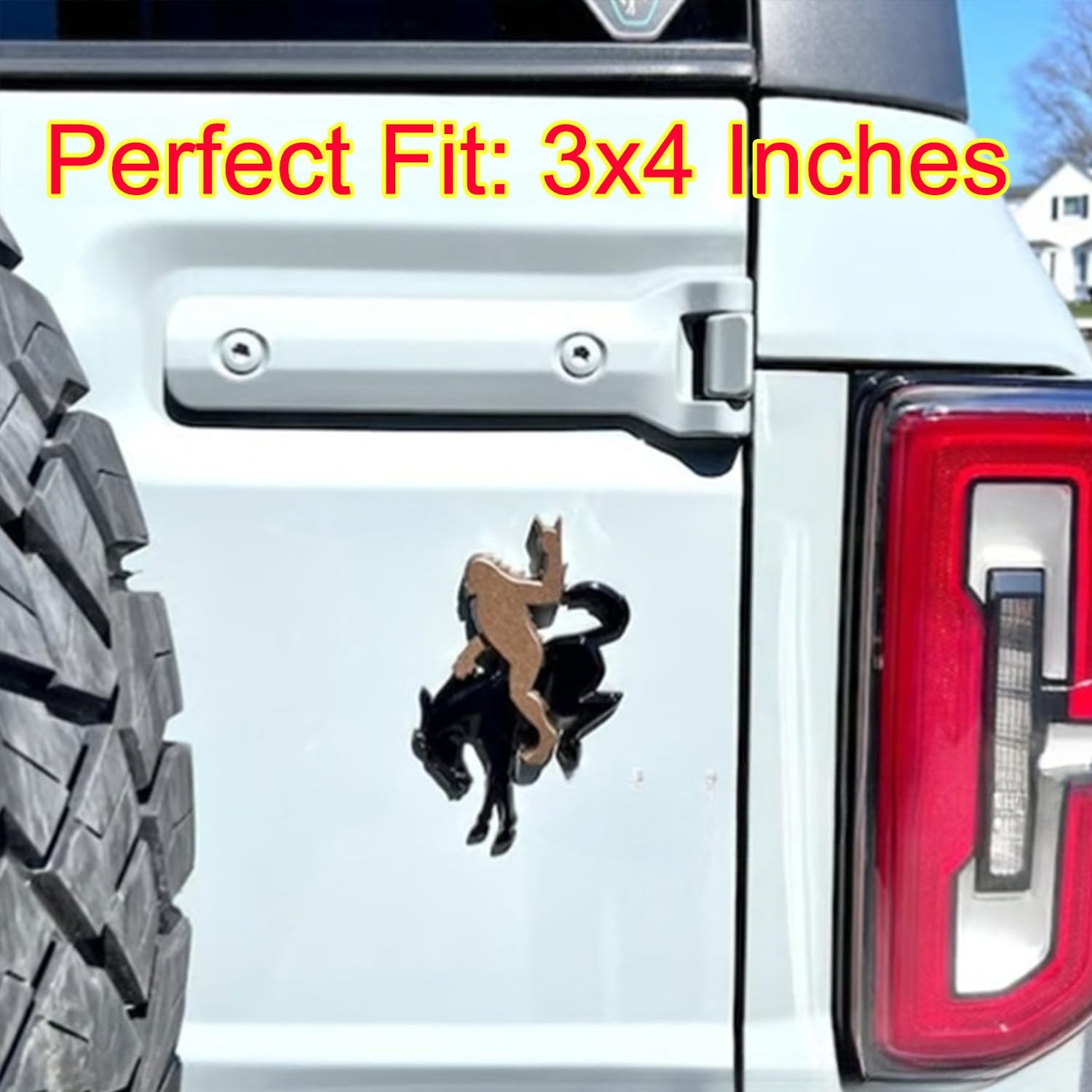 Add-A-Sasquatch Emblem for Bronco – 3″ x 4″ Overlay Decal – Easy Install, Ind…