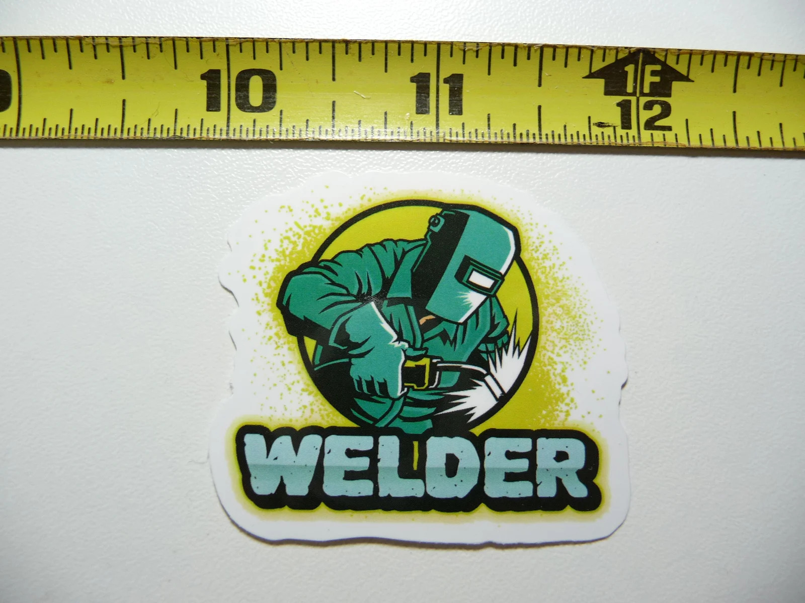 WELDER AT WORK WELDING FLASH SMALL STICKER DECAL JOB WORK OCCUPATION