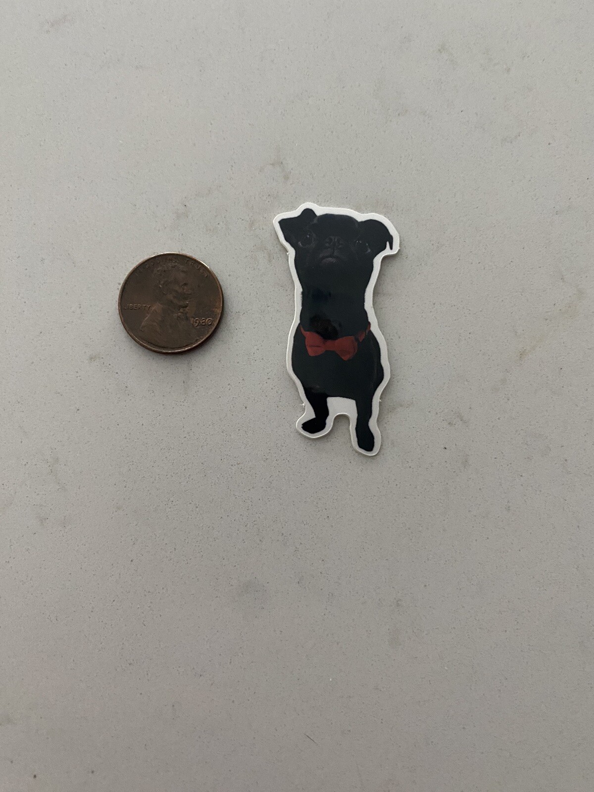 Black Pug Puppy Sticker
