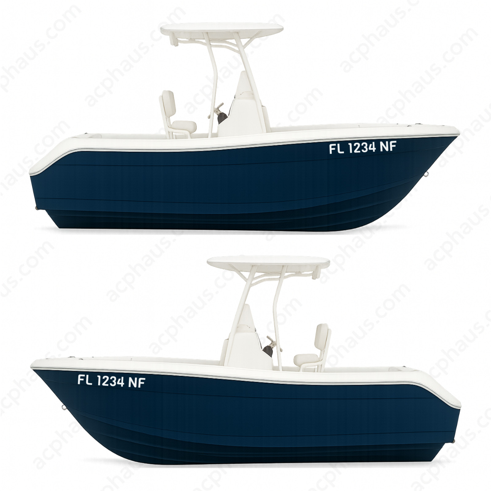 Boat Registration Numbers Decals – Custom ORACAL 751C Vinyl – Right & Left Set