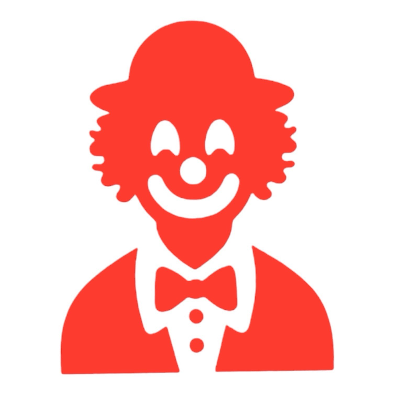 Happy clown #1 Decal for car Windows Laptops most Smooth Surfaces