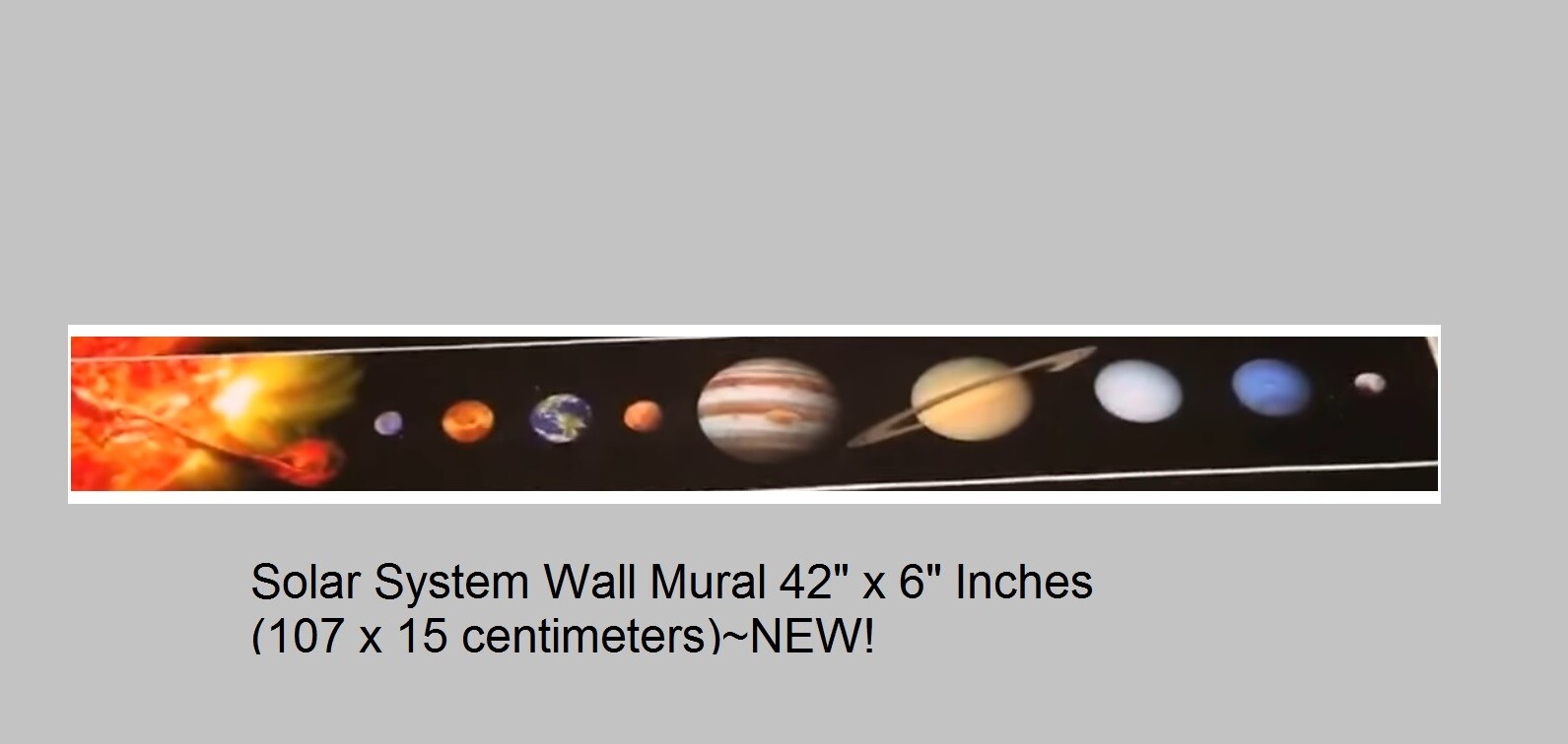 Solar System Wall Mural 42″ x 6″ Inches (107 x 15 centimeters)~NEW!