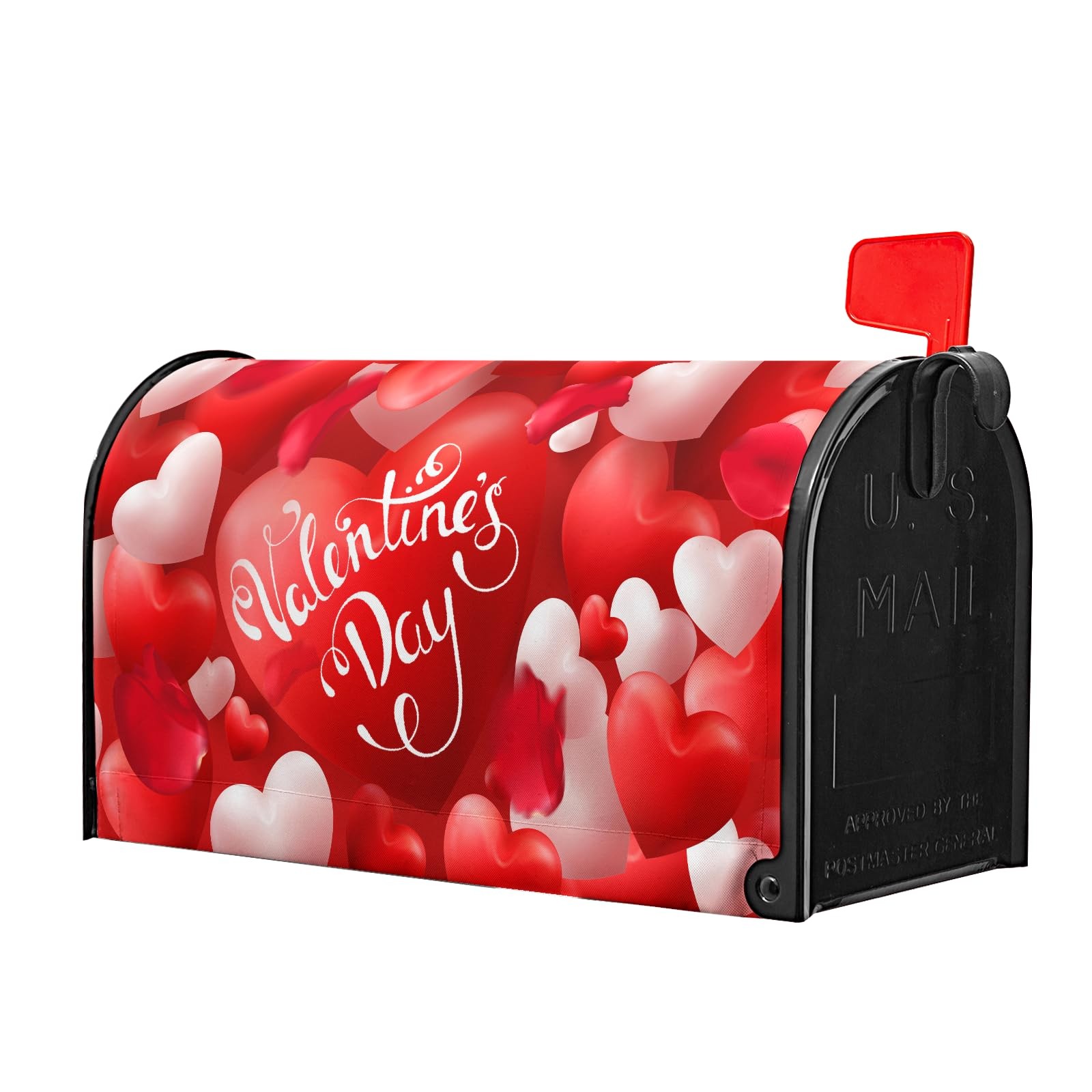 Anyako Valentine’s Day Mailbox Covers Magnetic Standard 21×18 inch, Red Heart