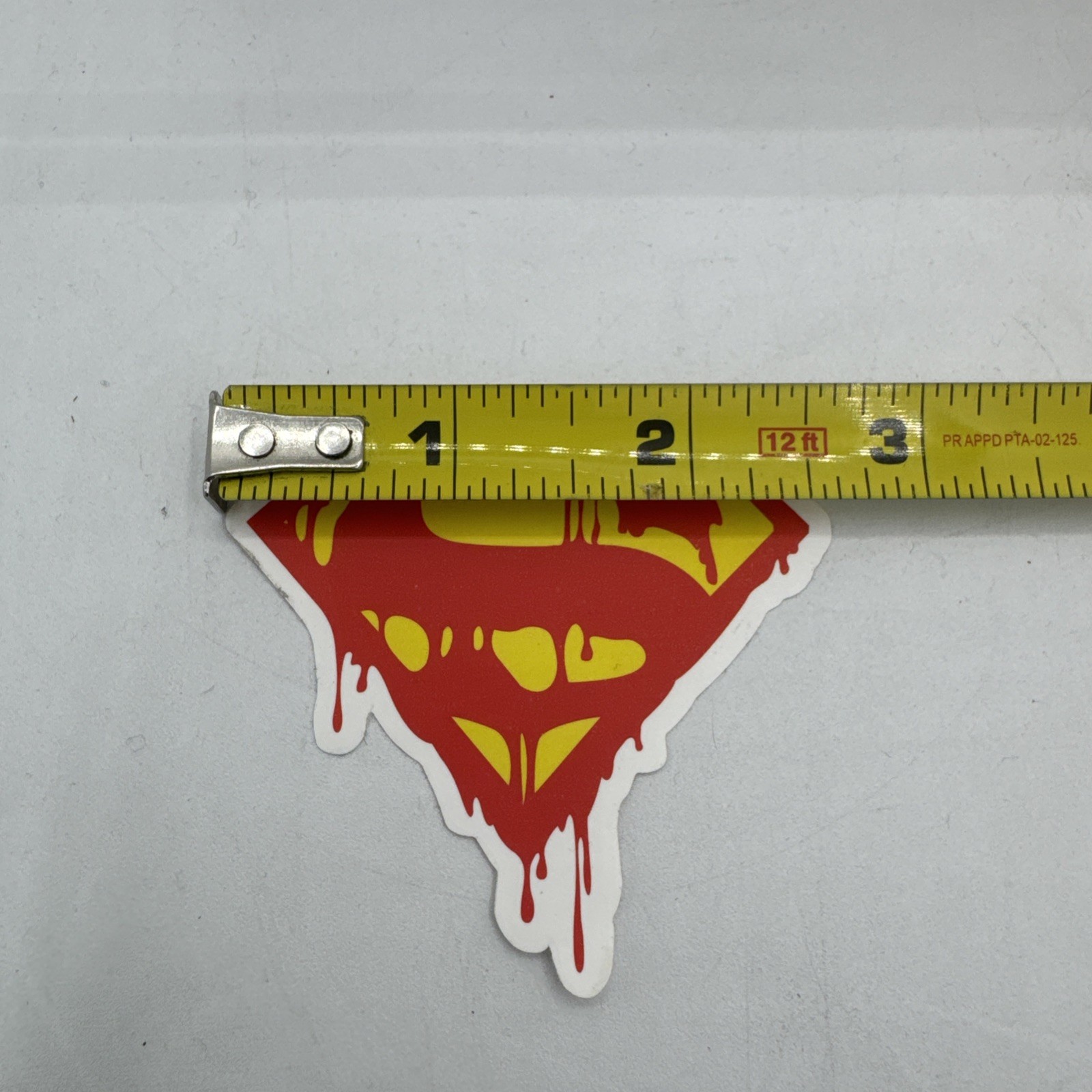 Diecut Vinyl Superman Logo Dripping Blood Decal Sticker Comic Red & Yellow 2.5″