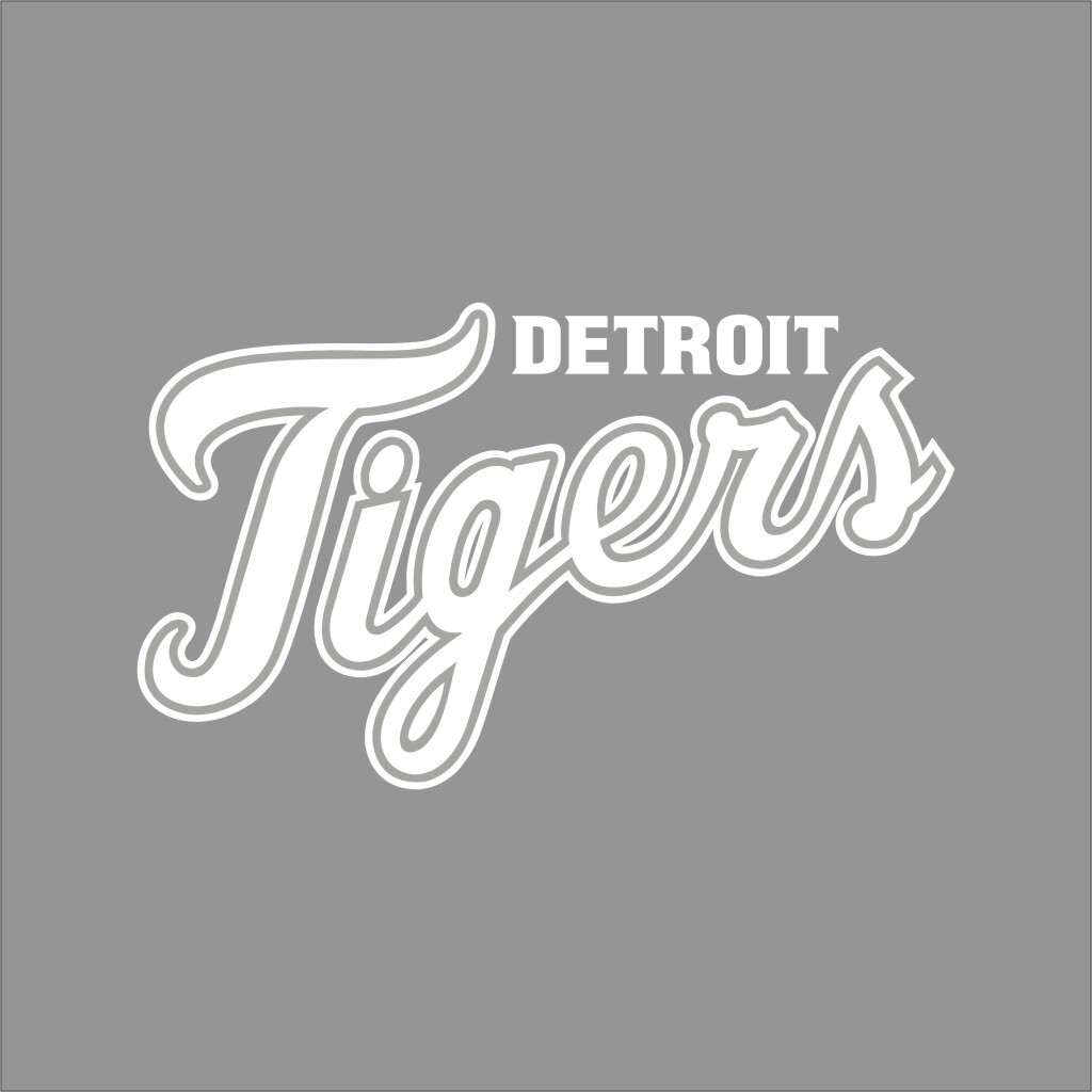 Detroit Tigers #6 MLB Team Logo 1 Color Vinyl Decal Sticker Car Window Wall