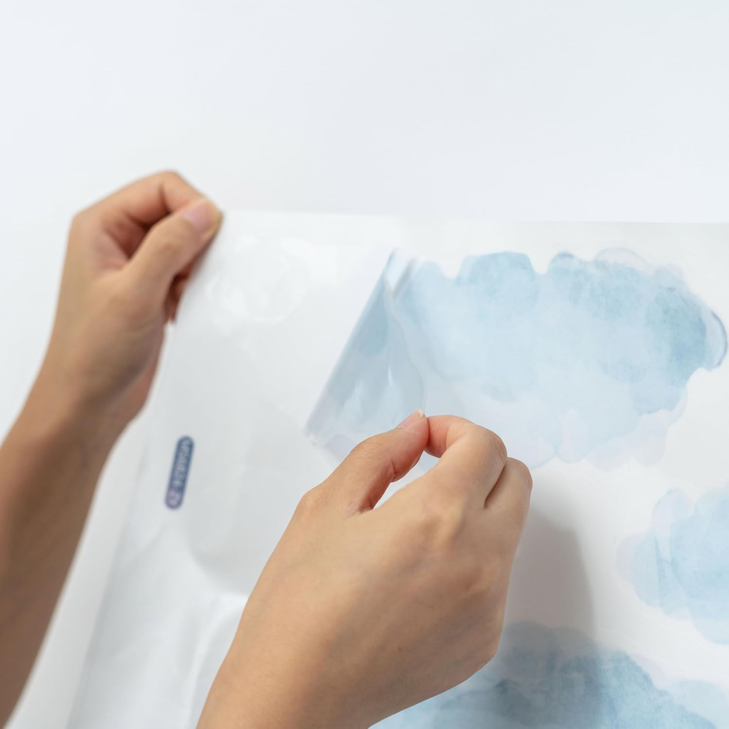 Cloud Wall Decals – Blue Wallpaper, Removable Living Room Nursery Boys Girls Bed