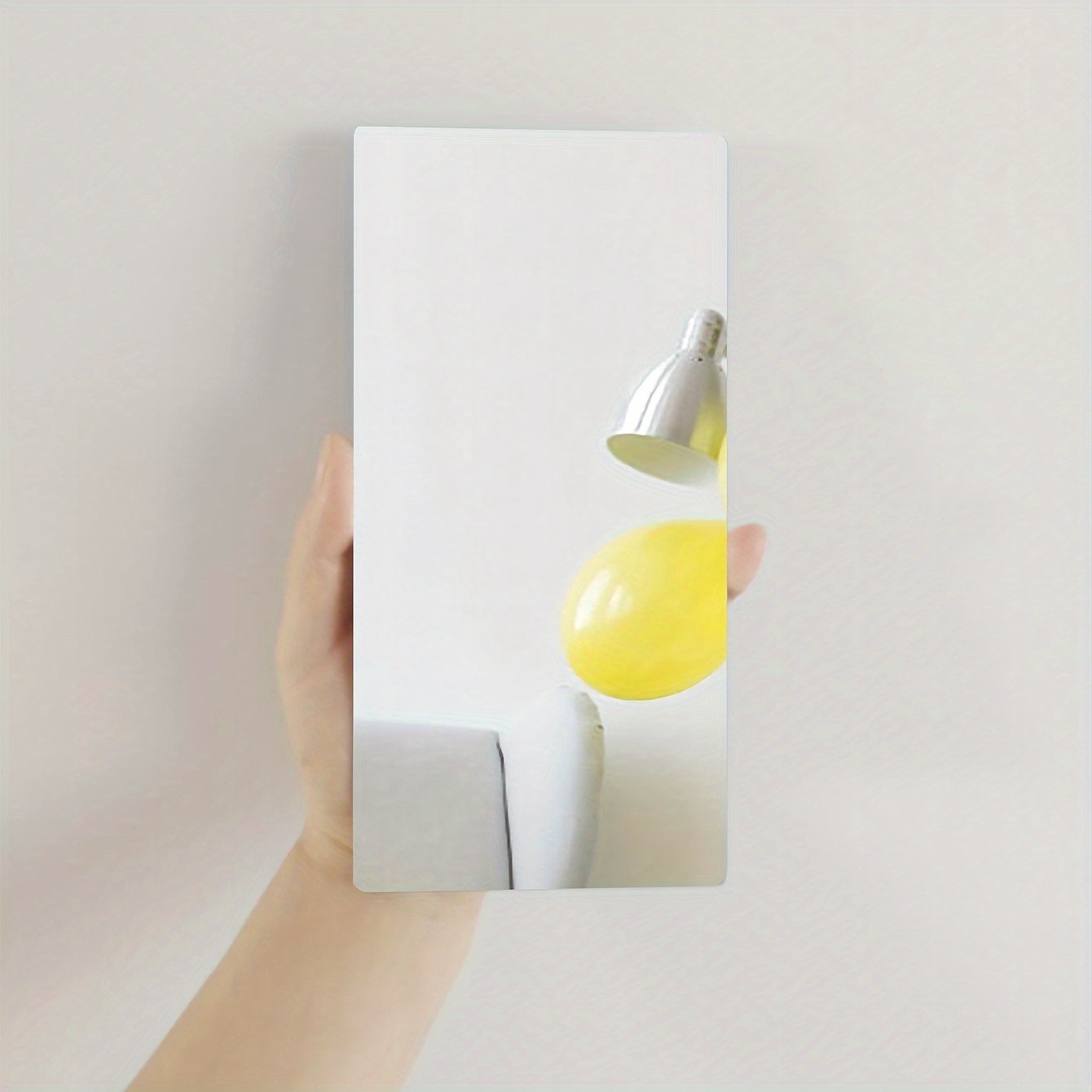 6/12Pcs DIY Acrylic Mirror Stickers No Drill Living Room Background Wall Art