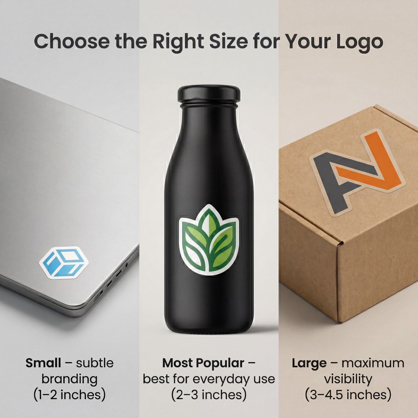 Custom Logo Vinyl Stickers Waterproof Die Cut Labels Decals Any Size Shape USA