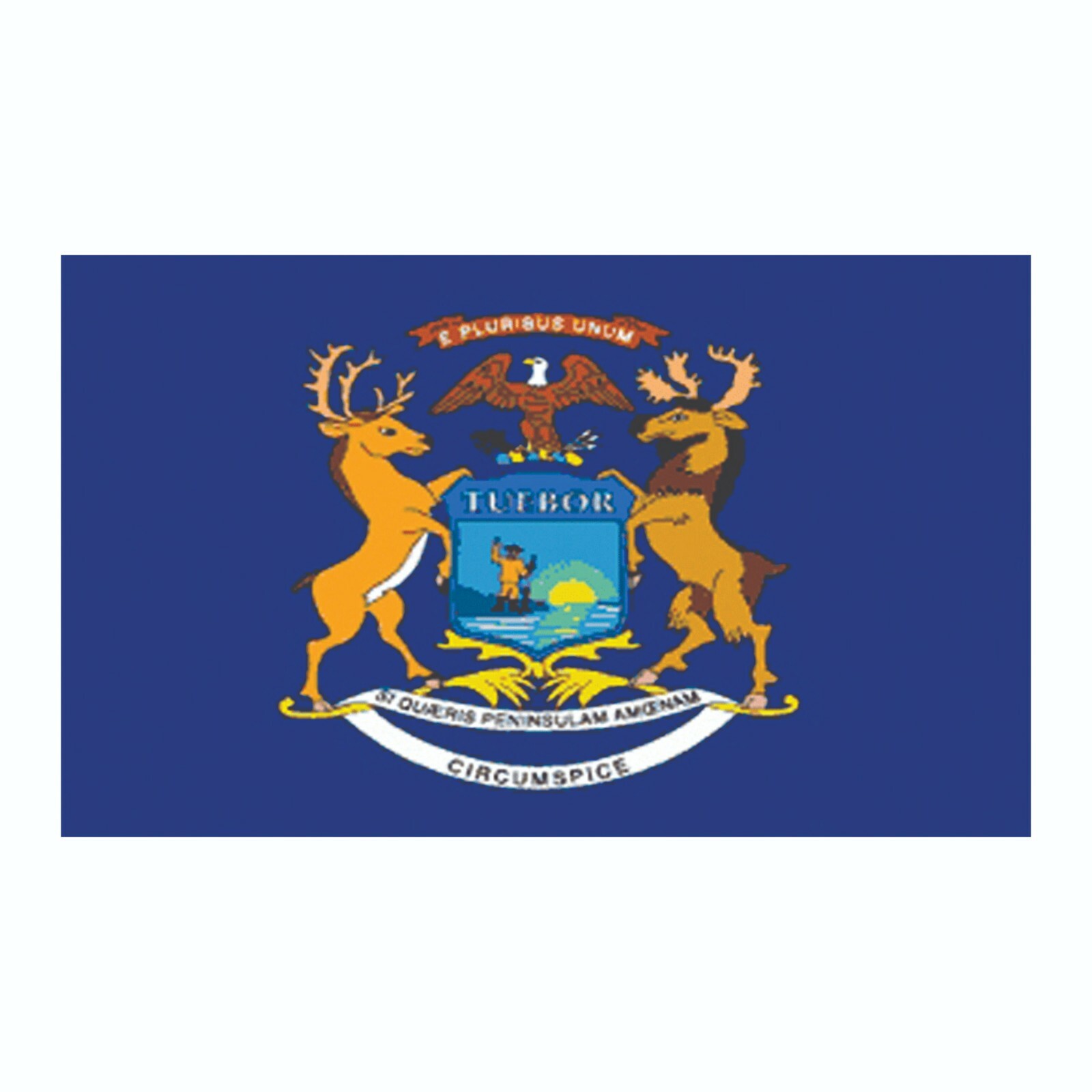 Michigan State Flag Sticker, Decal, Bumper Sticker Vacation Sticker 3″ x 5″