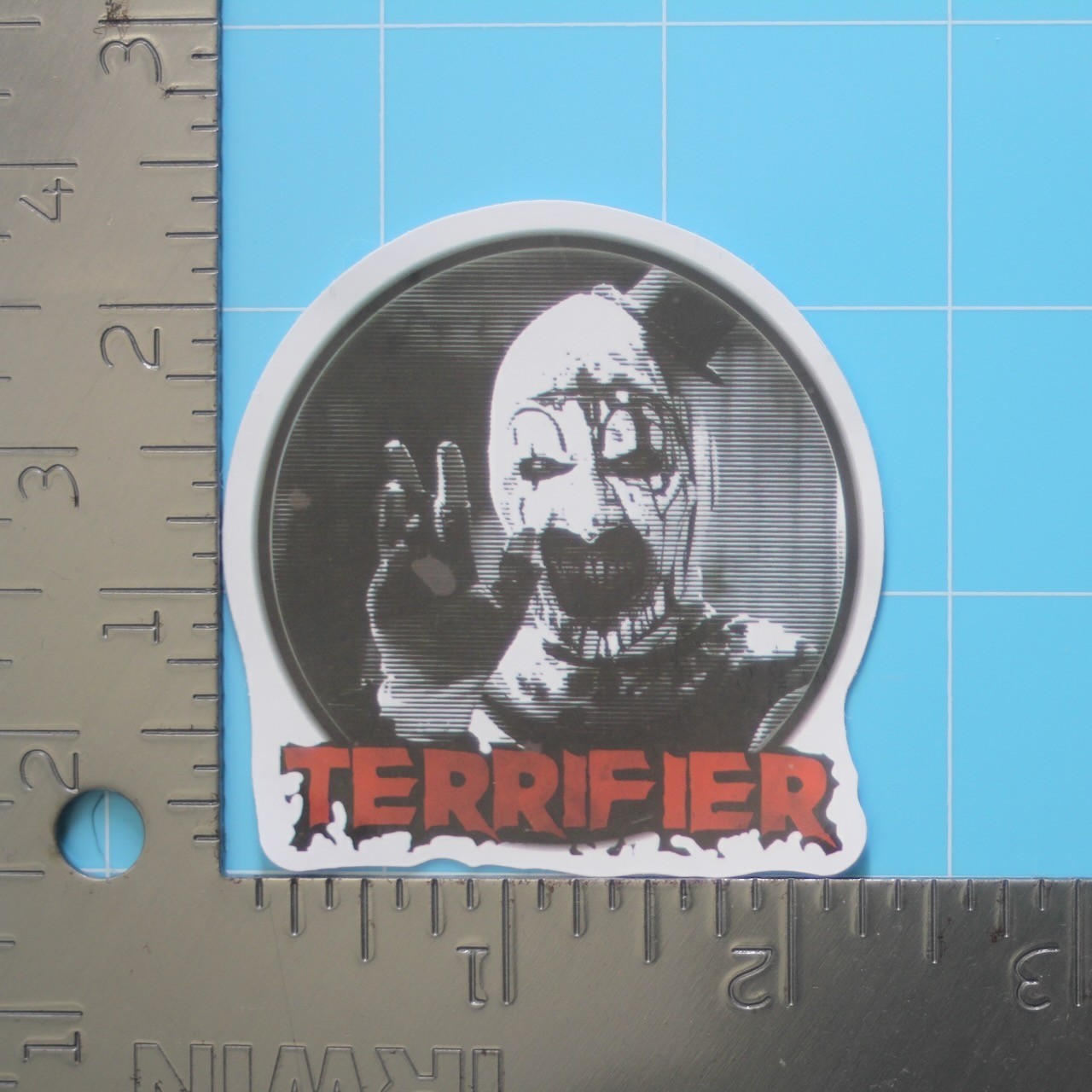 Terrifier Sticker (ART THE CLOWN) Bloody Horror Movie, Gloss PVC Decal